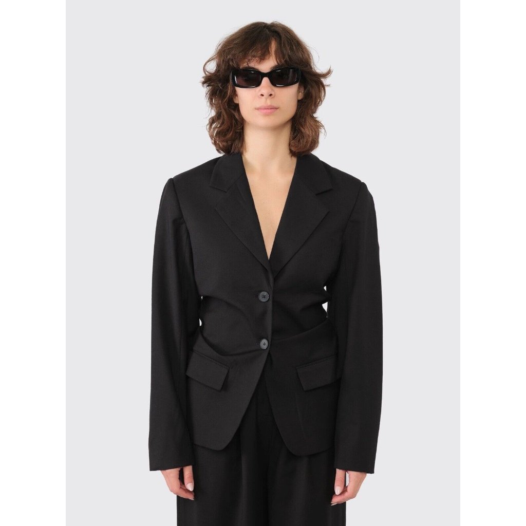 Remain Drapy Suiting Blazer Black Buttons